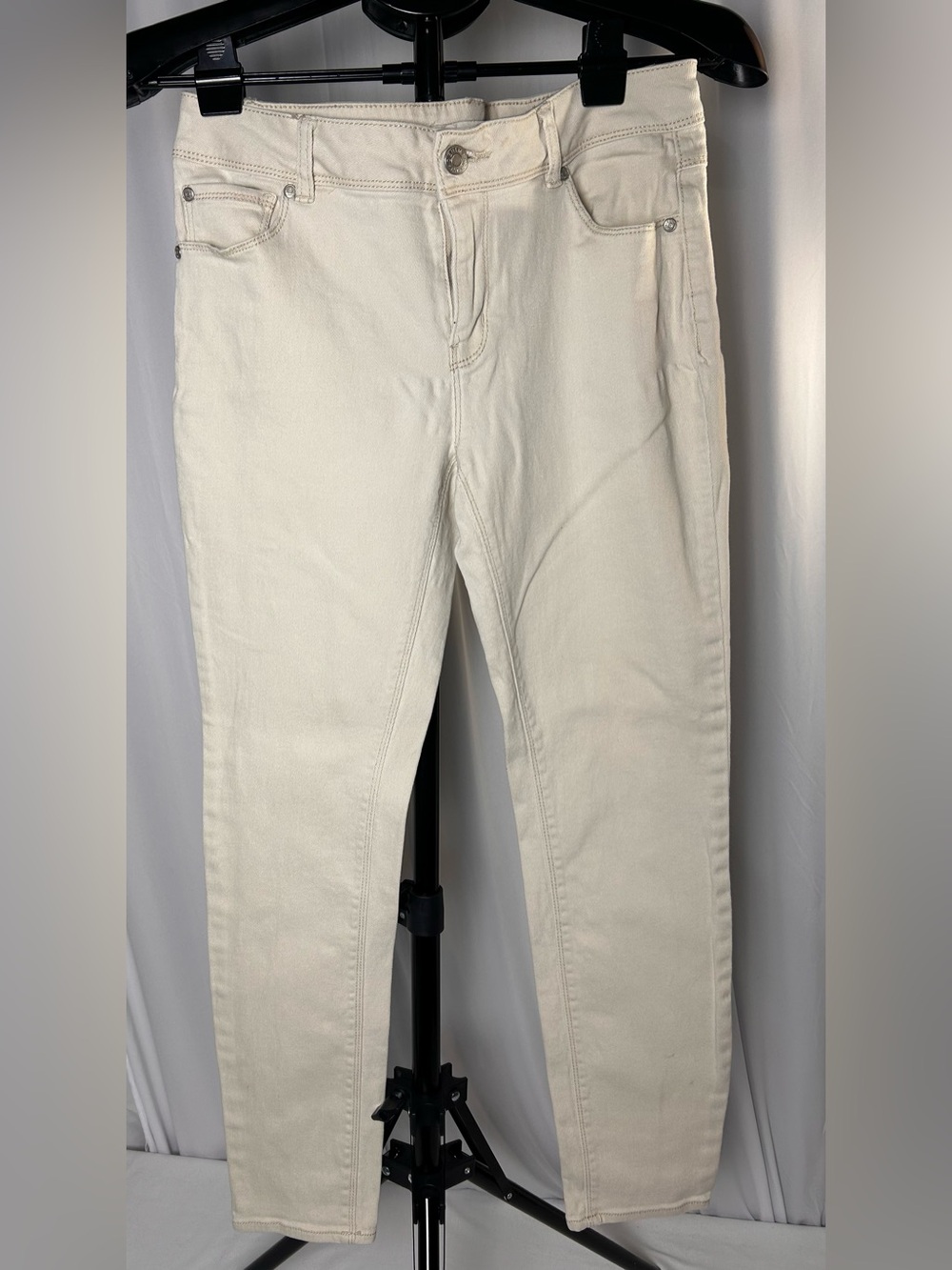 Slim Cream Women's Jeans - Slim Fit Stretch Denim